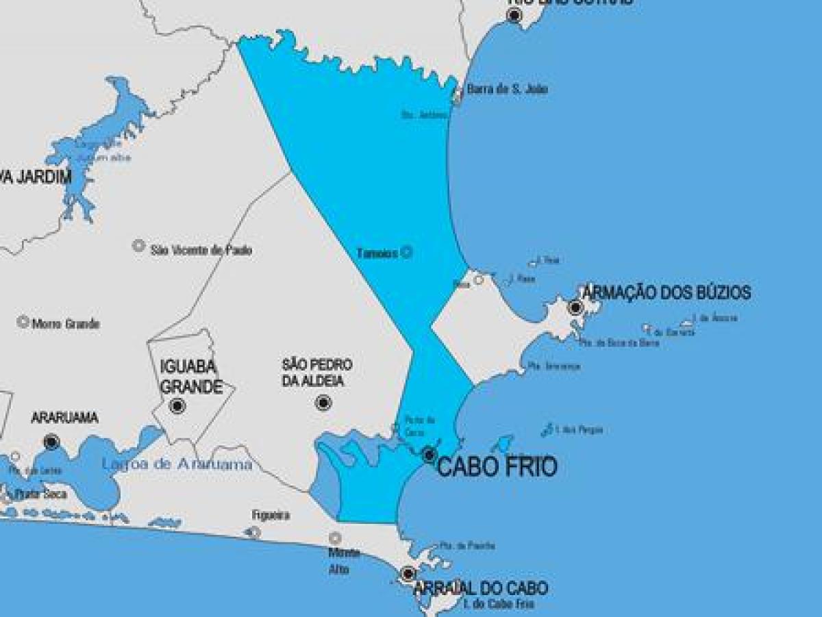 Mapa de Cabo Frío concello