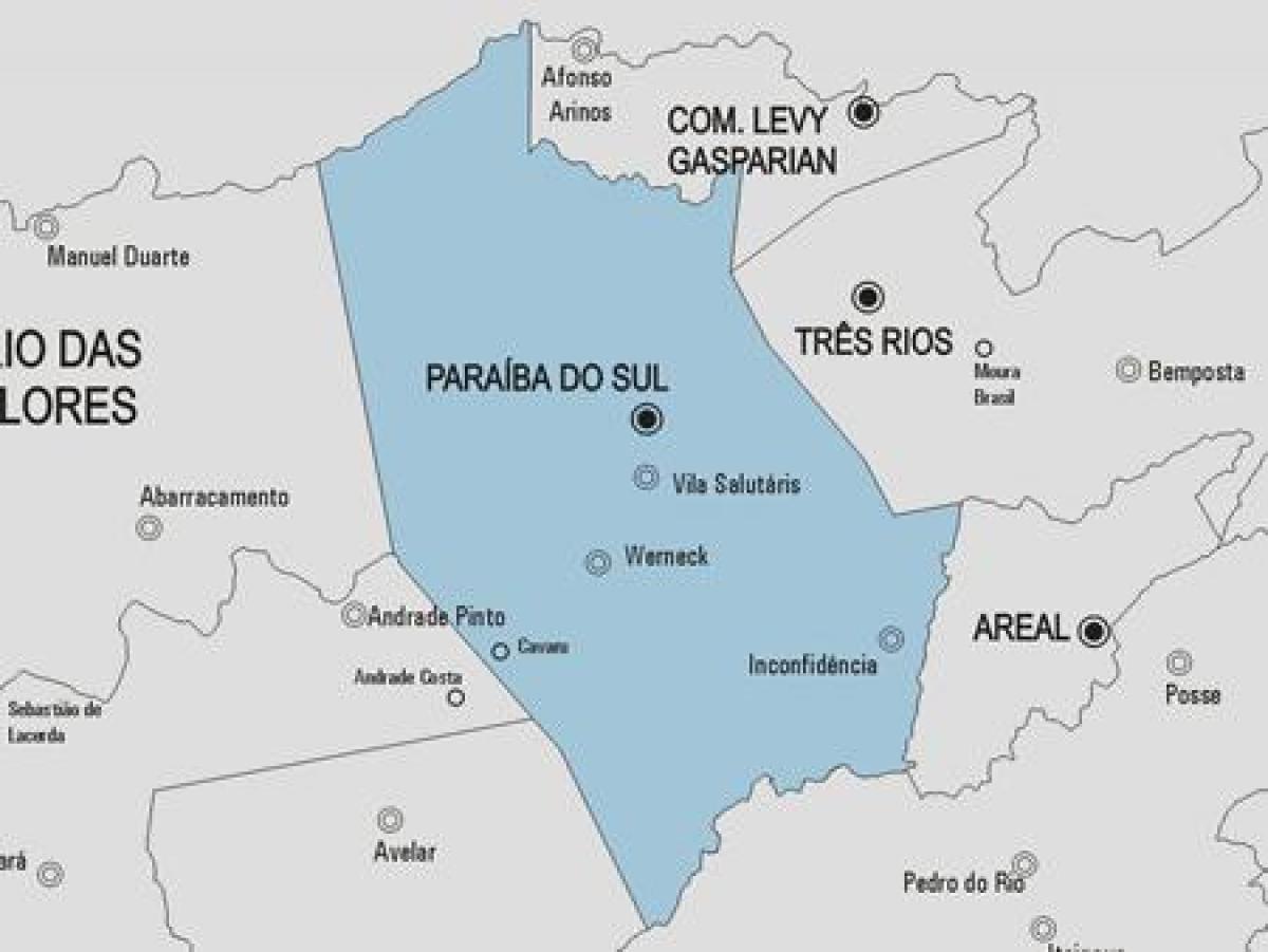 Mapa de Paraíba do Sul concello