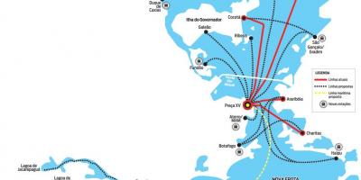 Mapa de Ferry de Río de Janeiro