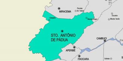 Mapa de Santo Antonio de Pádua concello