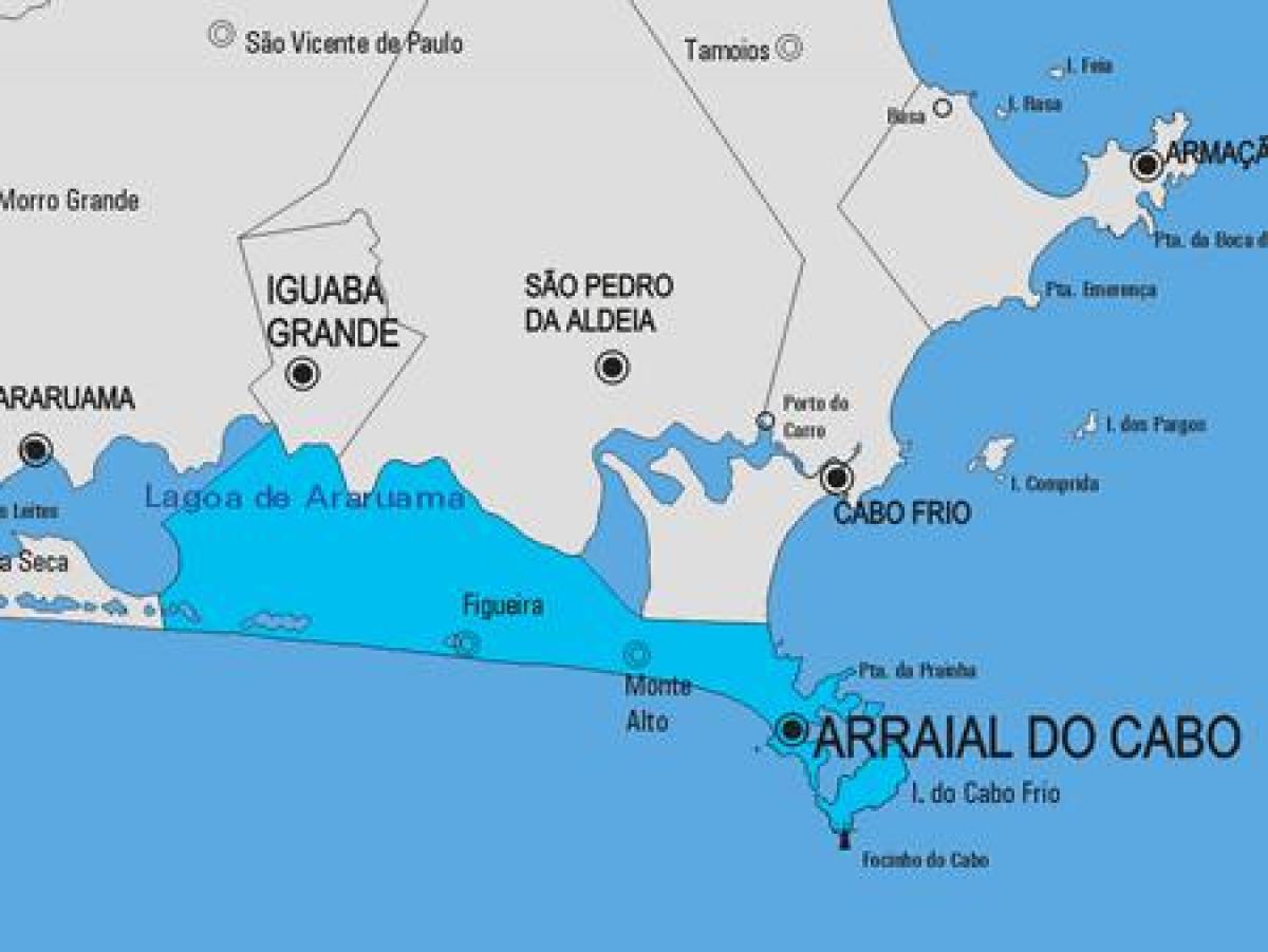 Mapa de Arraial facer a Cabo concello