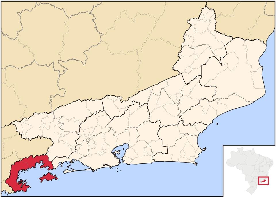 Mapa da Baía da Illa Grande