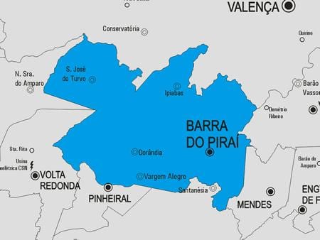 Mapa de Barra facer Piraí concello