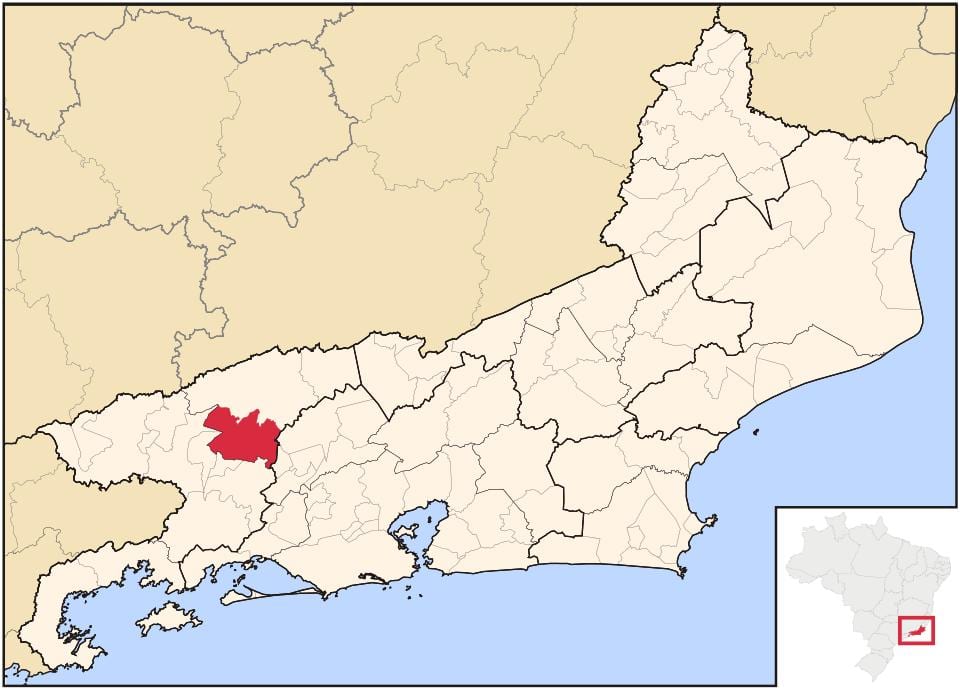 Mapa de Barra facer Piraí