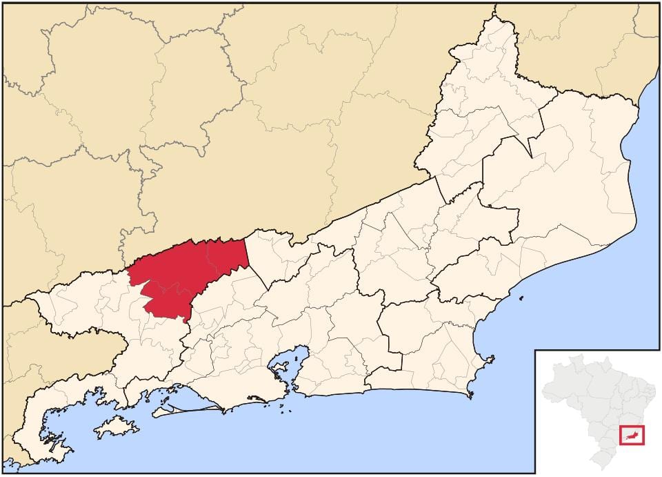 Mapa de Barra facer Piraí
