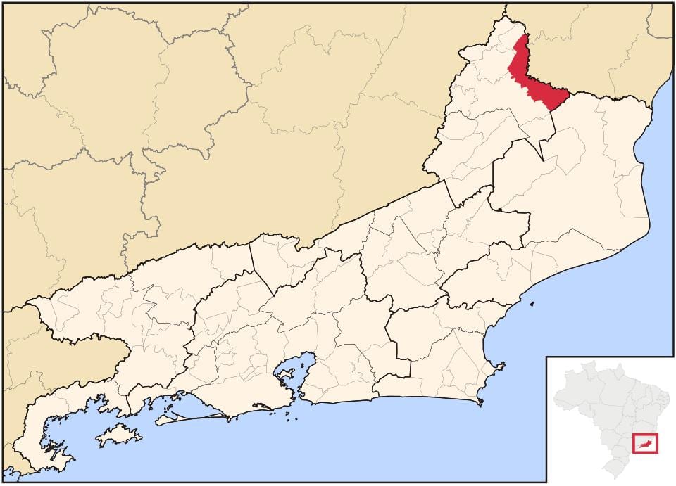 Mapa do Bo Xesús facer Itabapoana