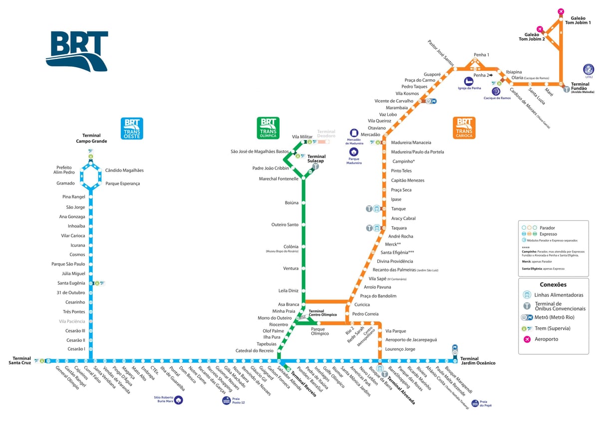Mapa de BRT Río de Janeiro