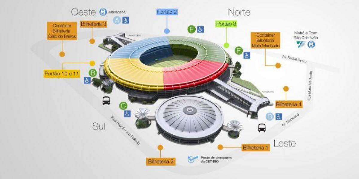 Mapa do estadio Maracana