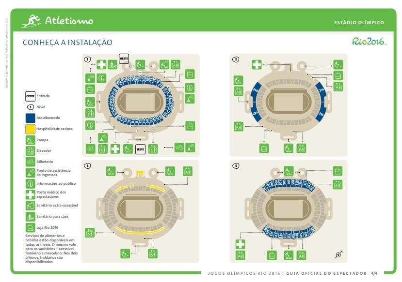 Mapa do estadio olympique de río de janeiro