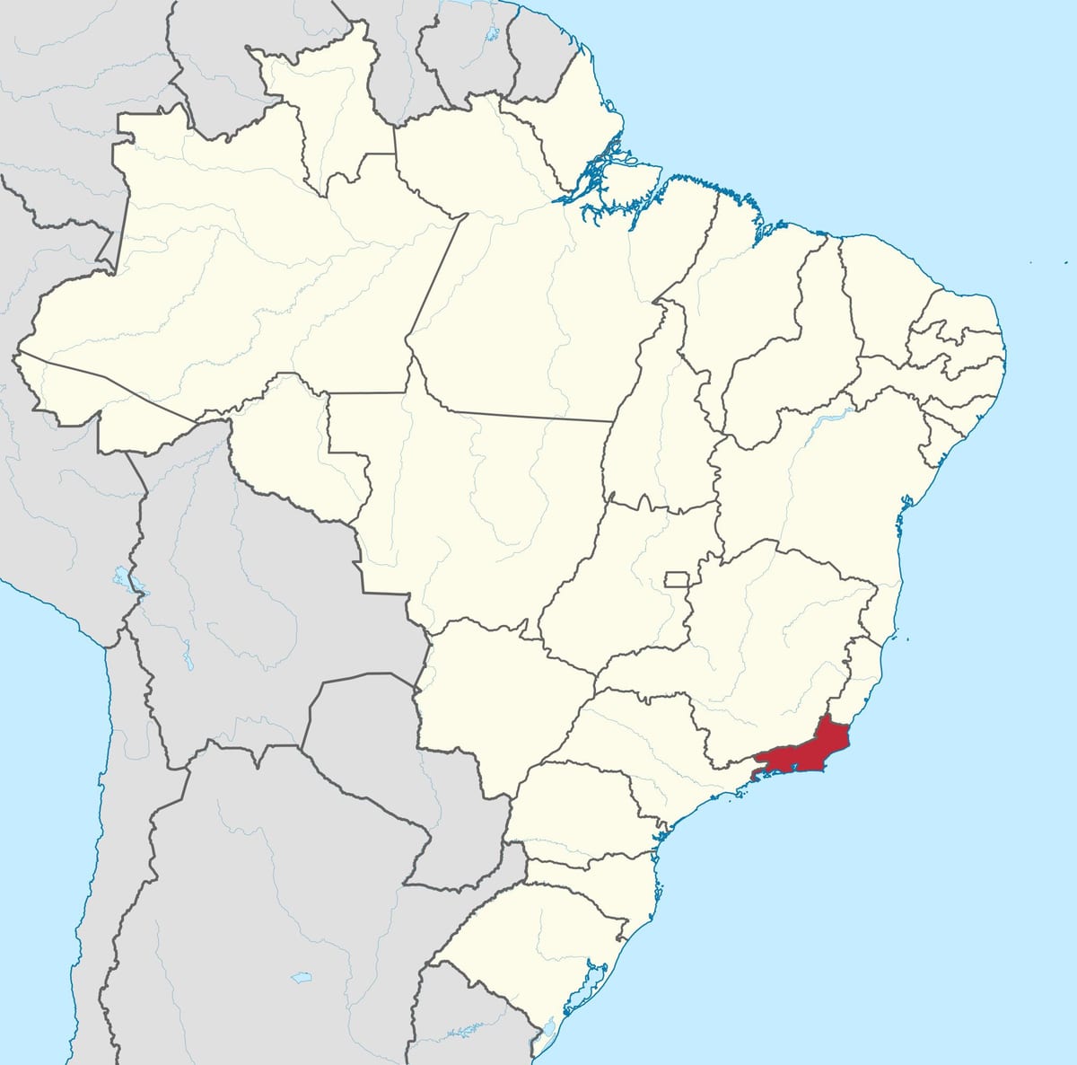 Mapa de Estado de Río de Janeiro