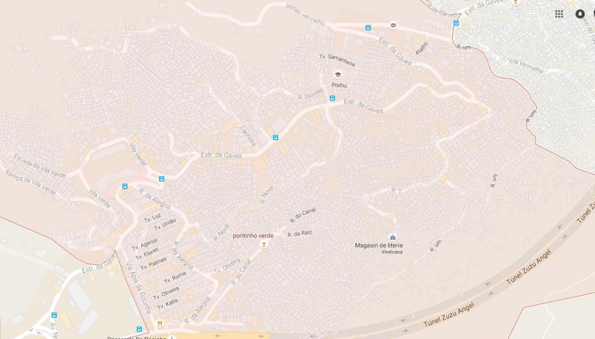 Mapa de favela Rocinha