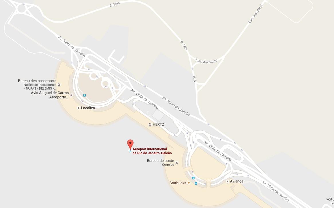 Mapa de Galeão aeroporto