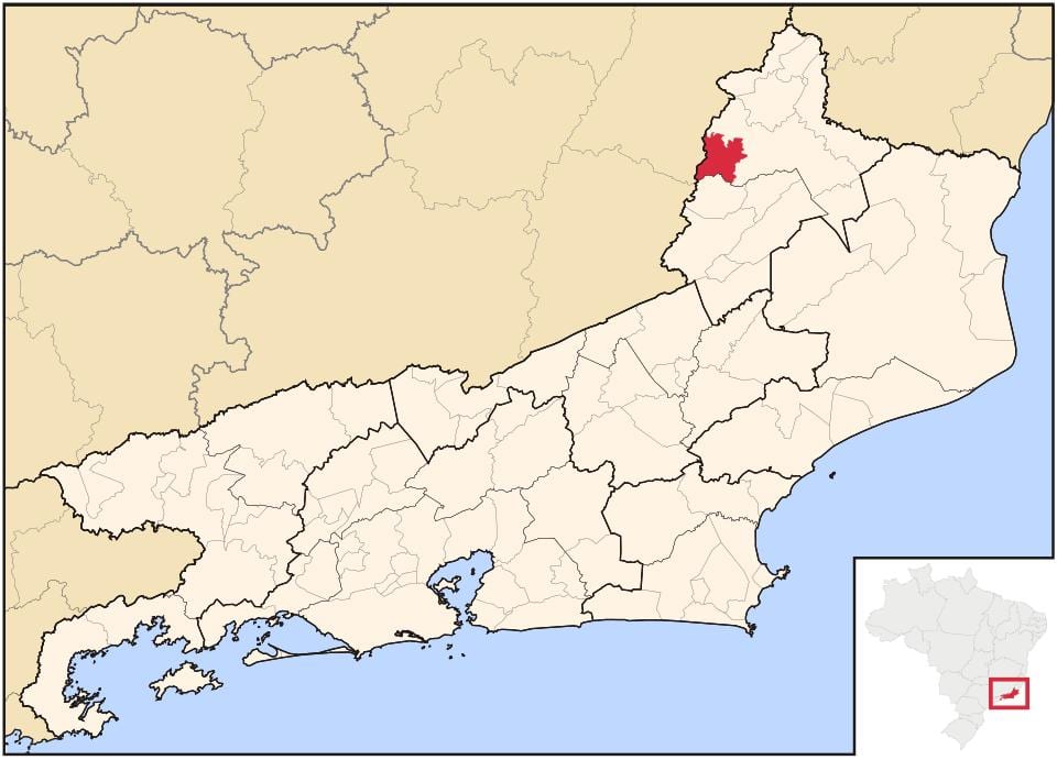 Mapa de Laje facer Muriaé