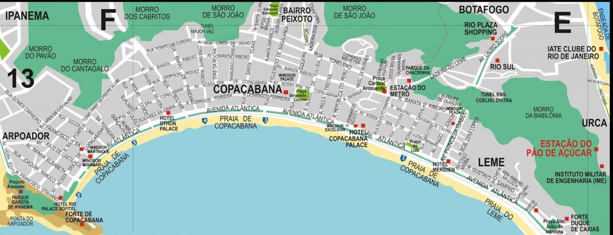 Mapa de Leme praia