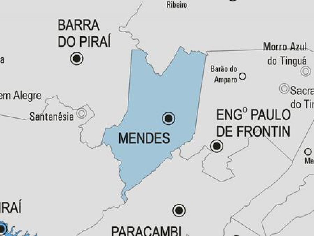 Mapa de Mendes concello