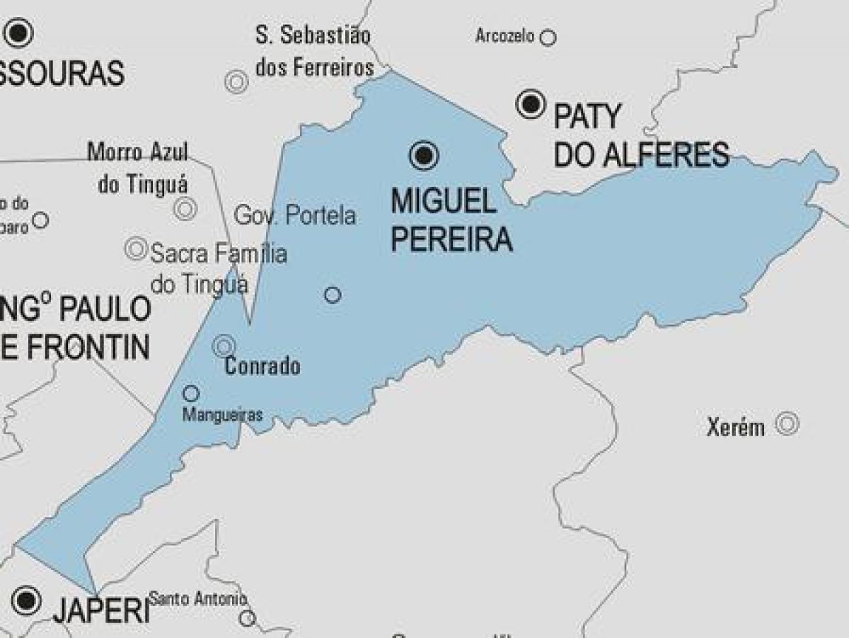 Mapa de Miguel Pereira municipio