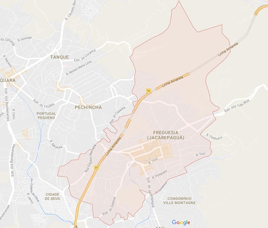 Mapa de Parroquia de Jacarepaguá