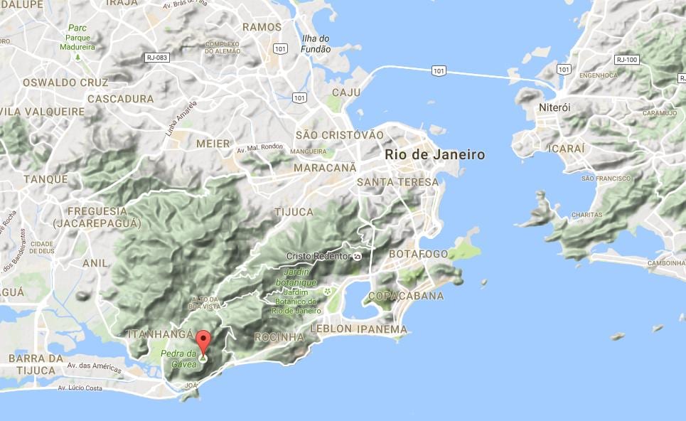 Mapa de Pedra da Gávea