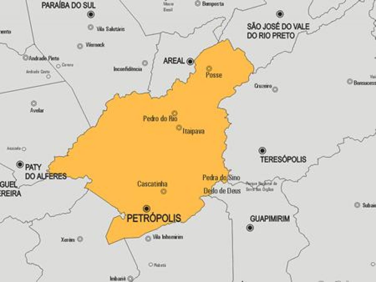 Mapa de Petrópolis concello