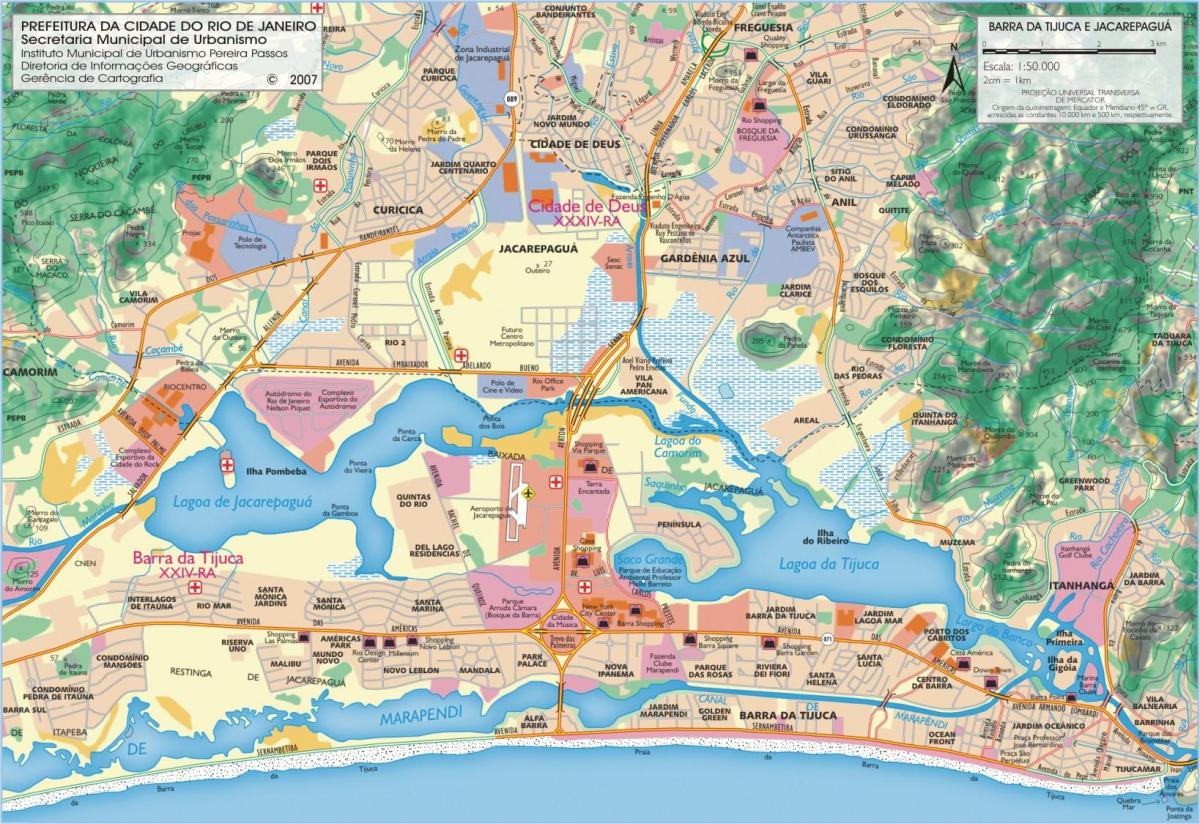 Mapa da praia de Barra