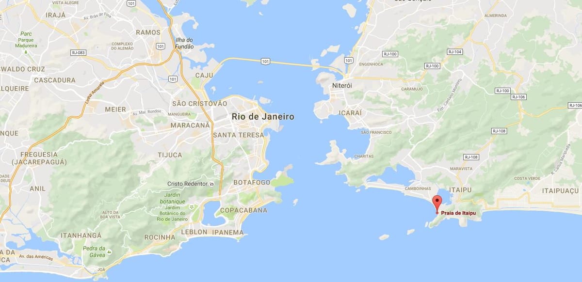 Mapa de praia Itaipú