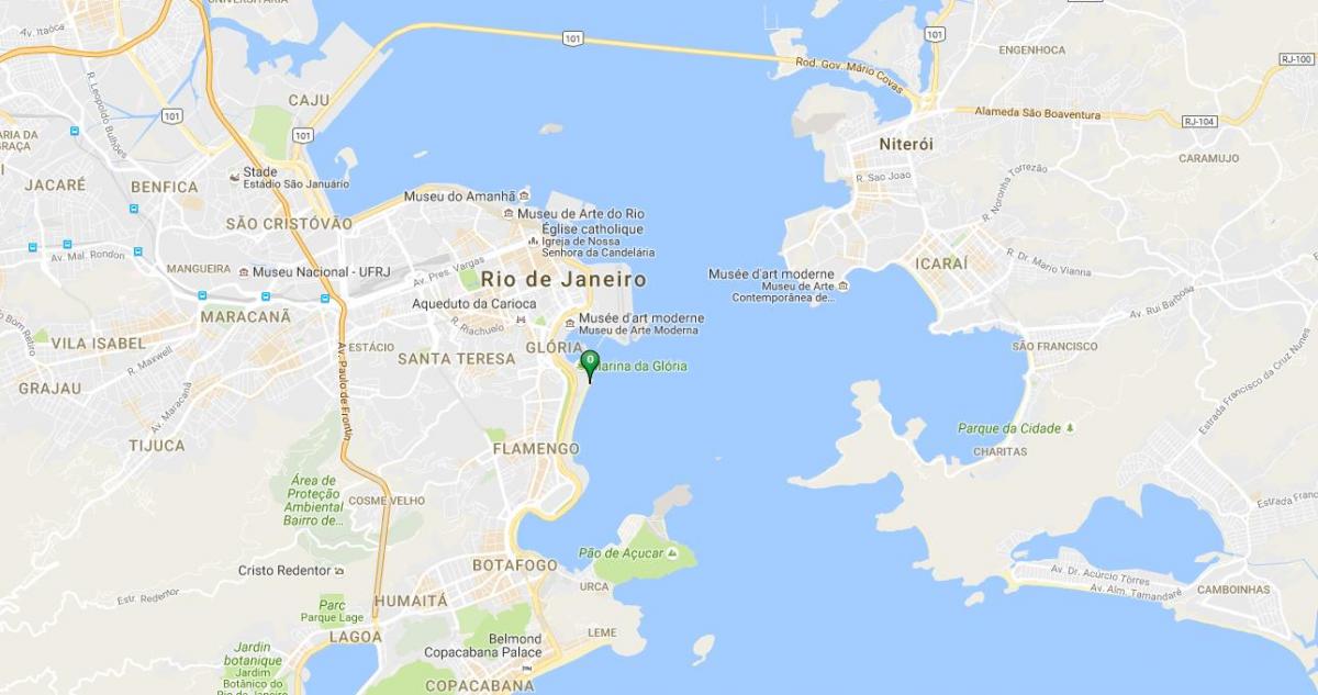 Mapa da praia do Flamengo