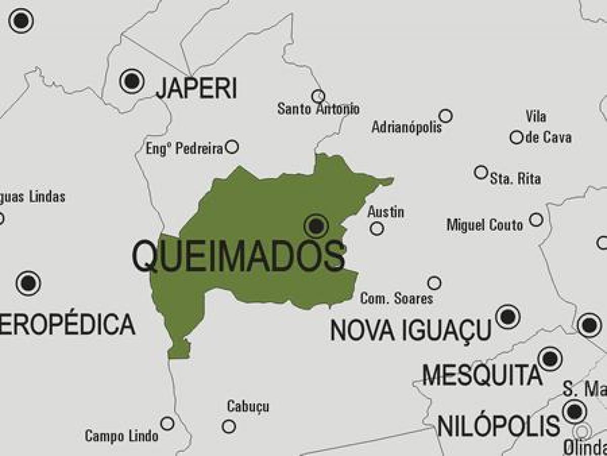 Mapa de Queimados concello