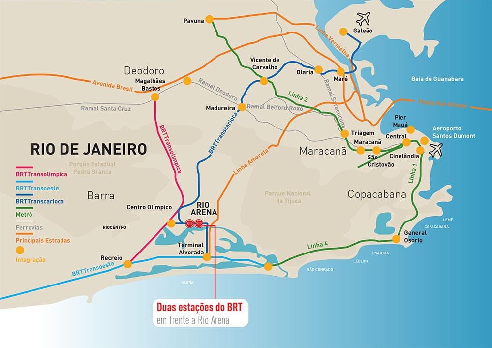 Mapa de Río Arena localización