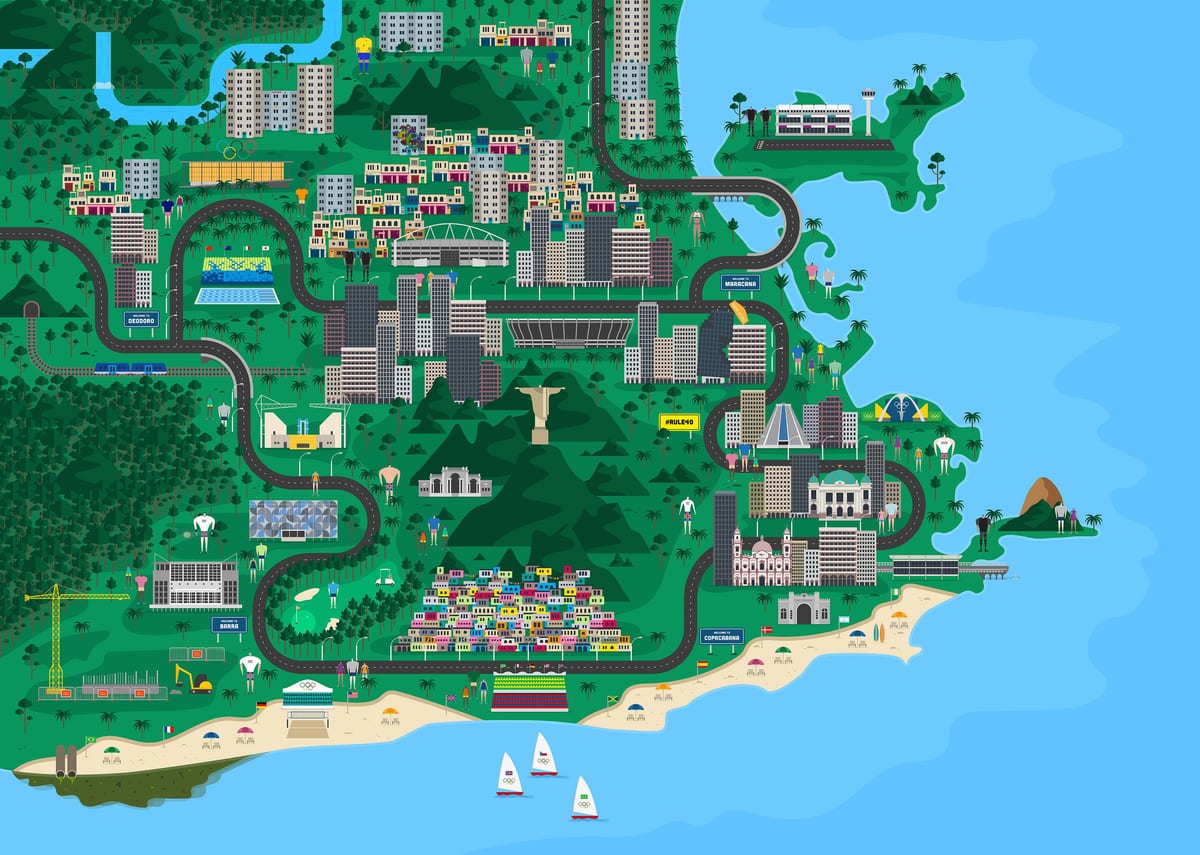 Mapa de Río de Janeiro deseño
