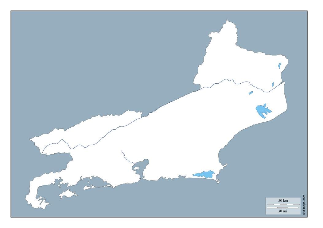 Mapa de Río de Janeiro vector