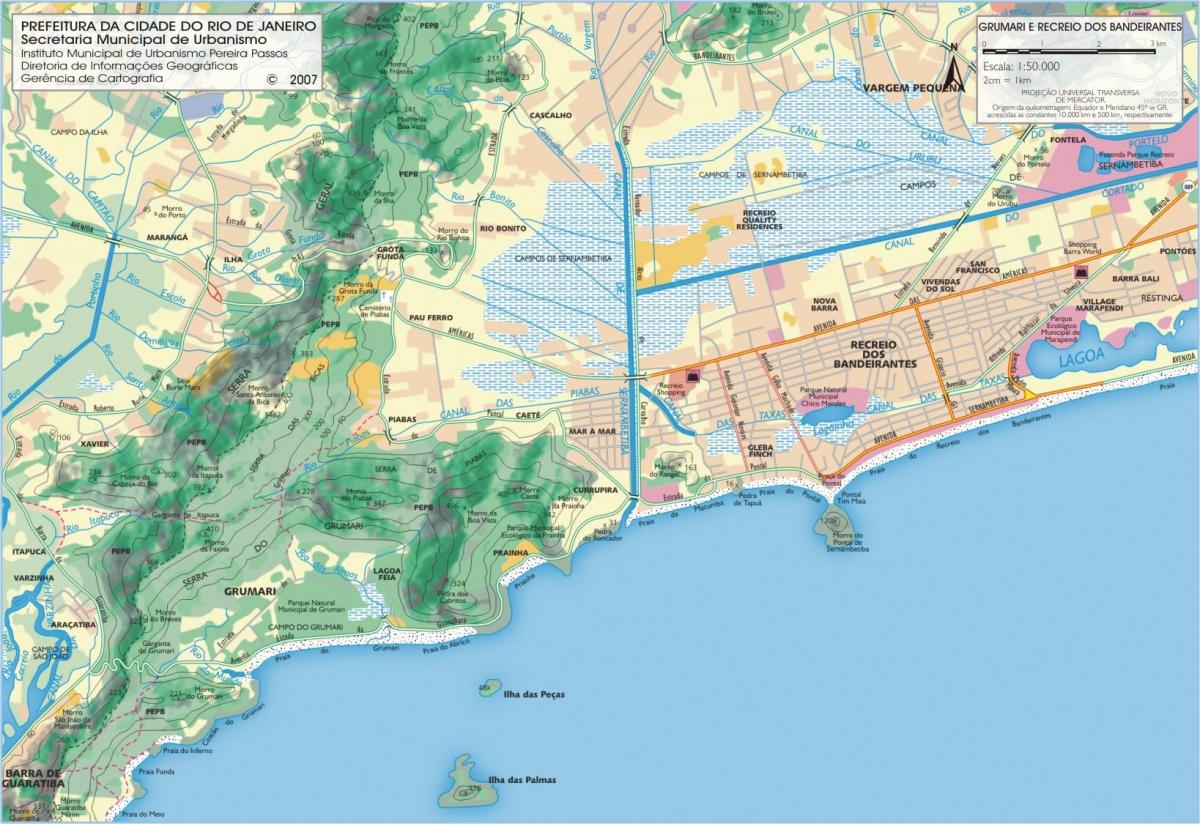 Mapa de Reserva praia