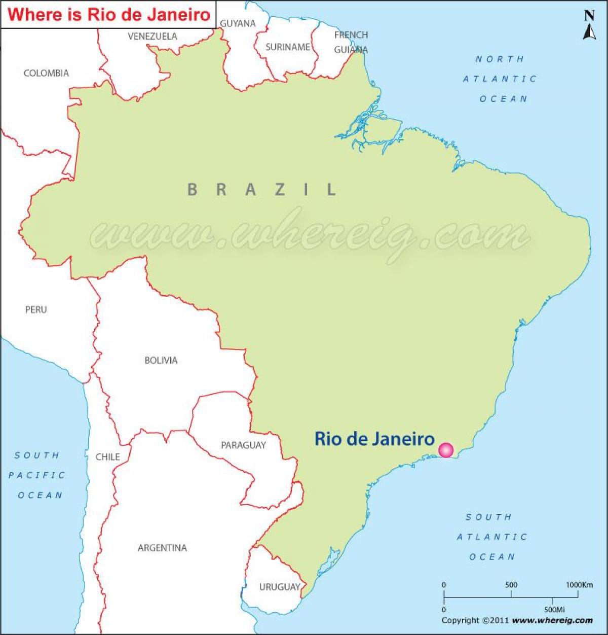Mapa de Río de Janeiro, Brasil