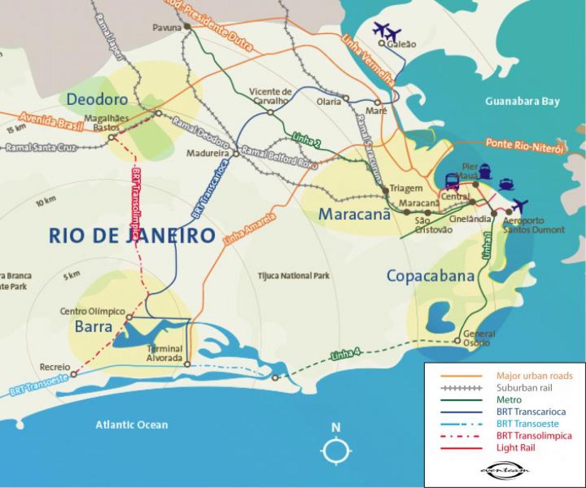 Mapa de Río de Janeiro aeroportos