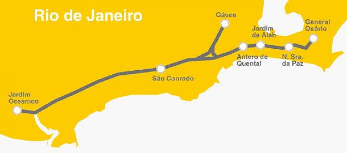 Mapa de Río de Janeiro metro - Liña 4