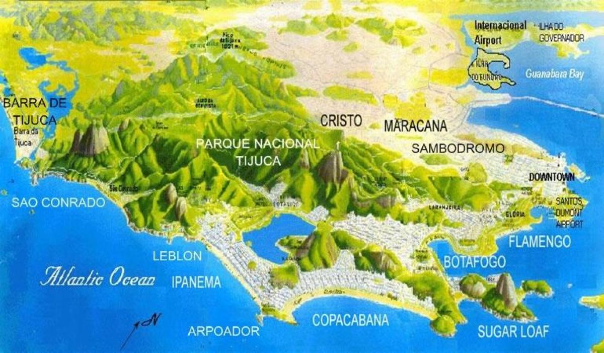 Mapa de San Conrado praia