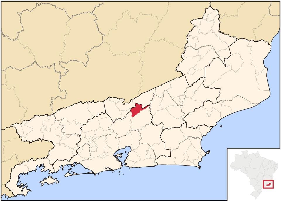 Mapa de São José facer Vale do Rio Preto