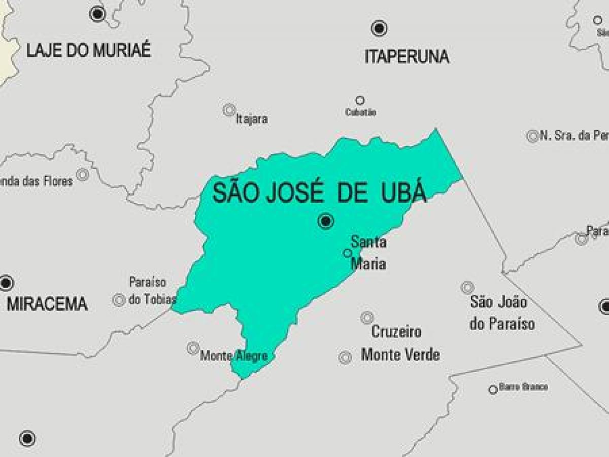 Mapa de San José de Ubá concello