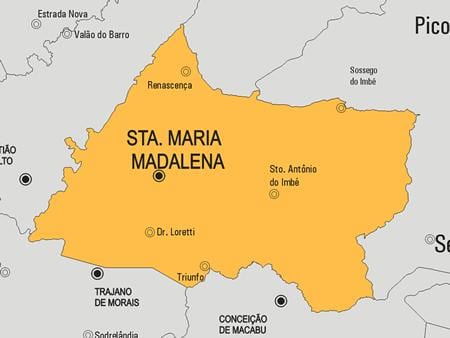 Mapa de Santa María Madalena concello