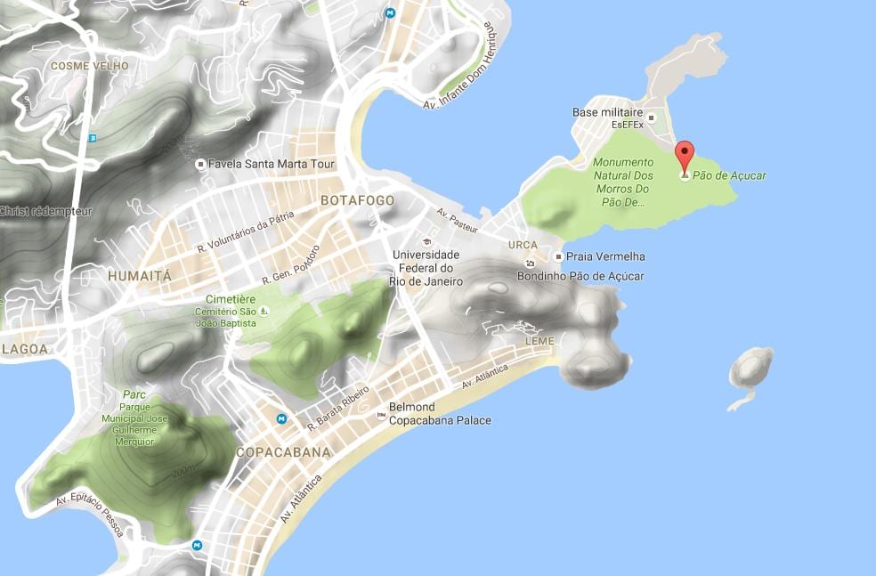 Mapa de Sugarloaf Montaña