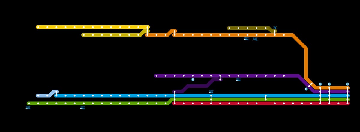 Mapa de SuperVia Río - Liñas