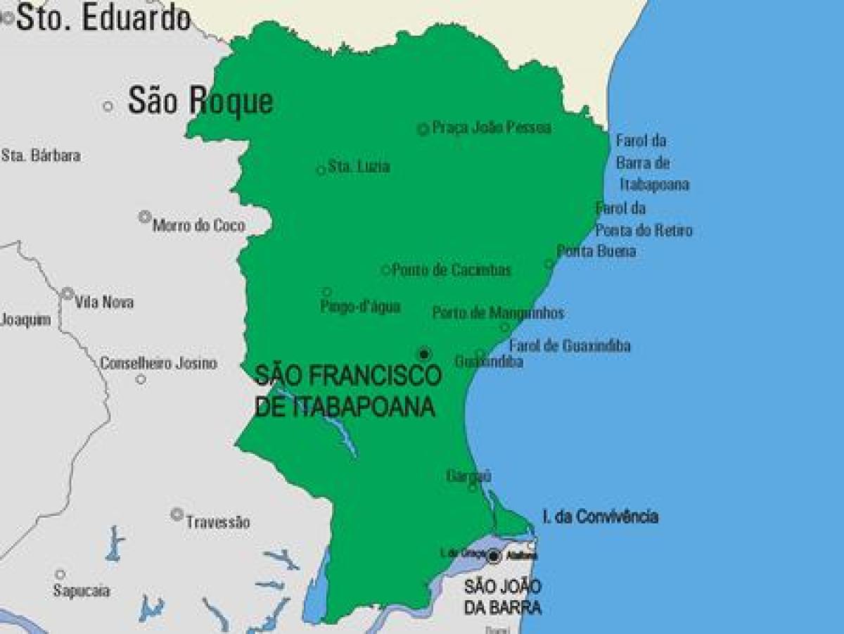 Mapa de São Fidélis concello