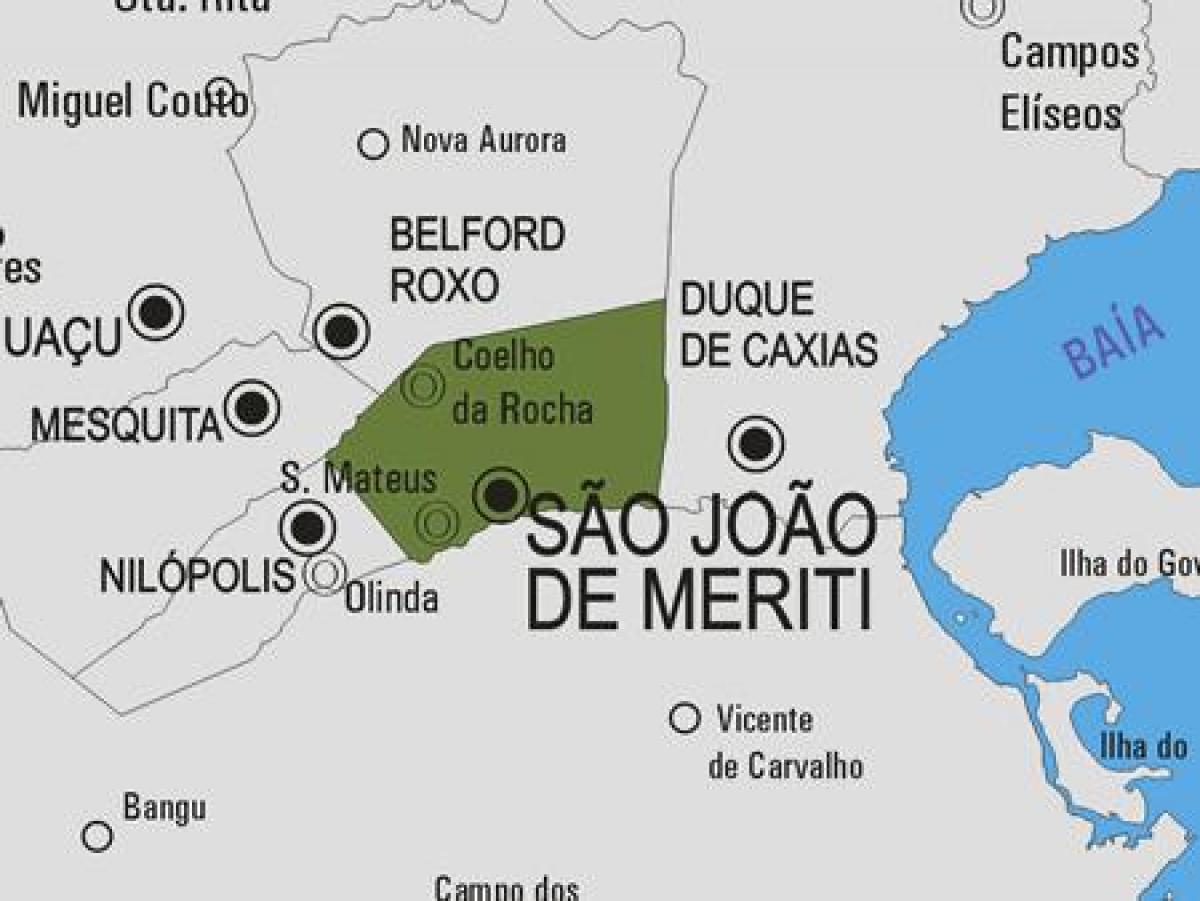 Mapa de São João de Meriti concello