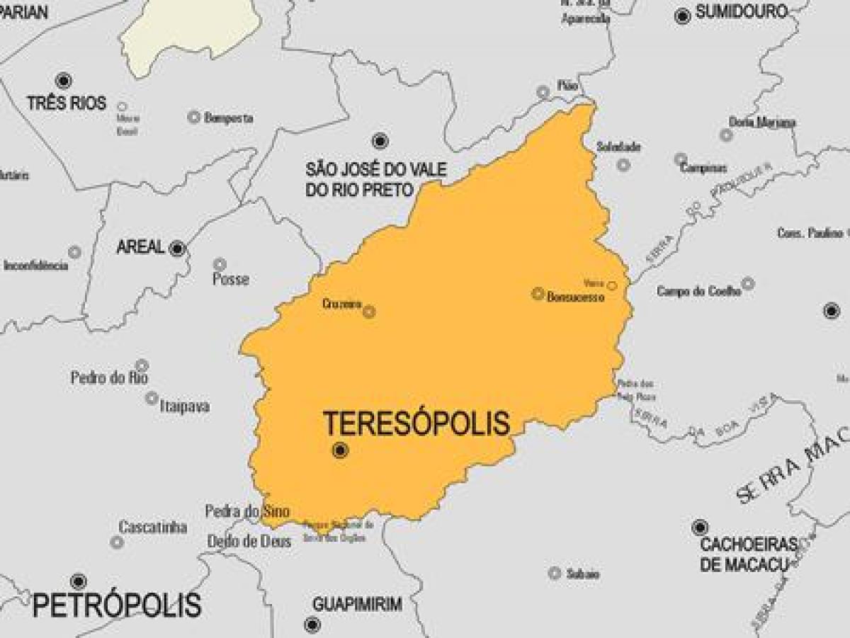 Mapa de Teresópolis concello