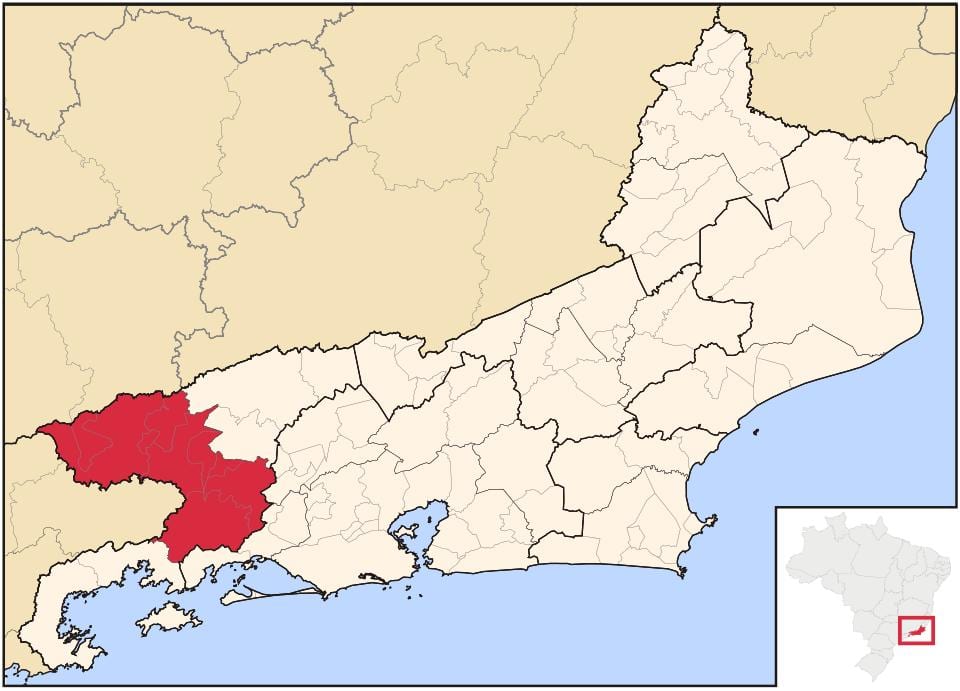 Mapa do Vale do Paraíba Fluminense