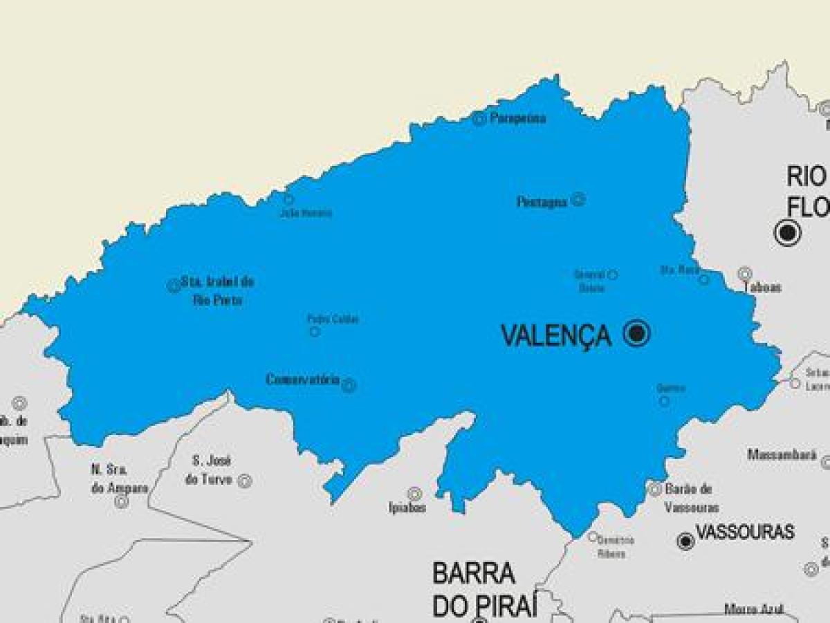 Mapa de Valença concello
