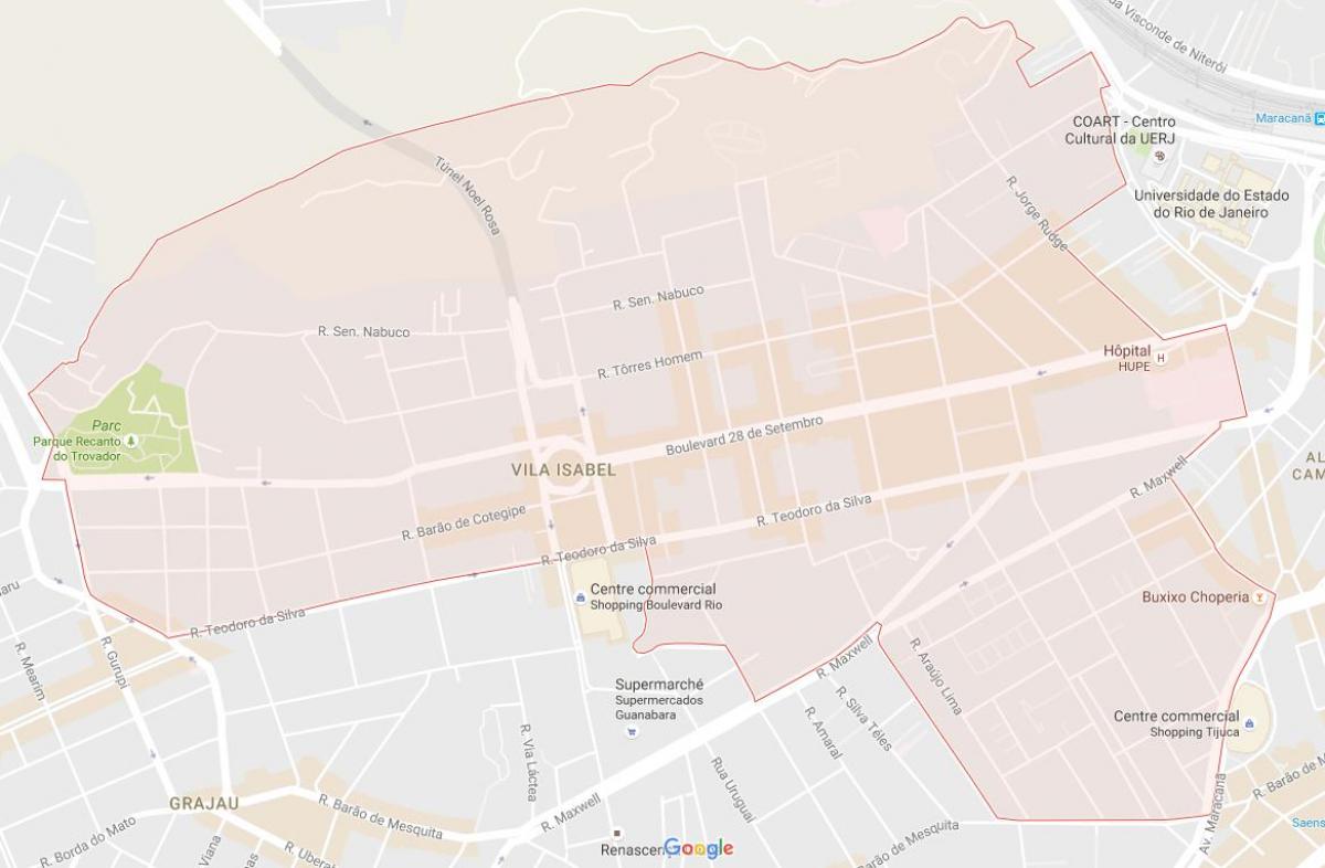 Mapa de Vila Isabel