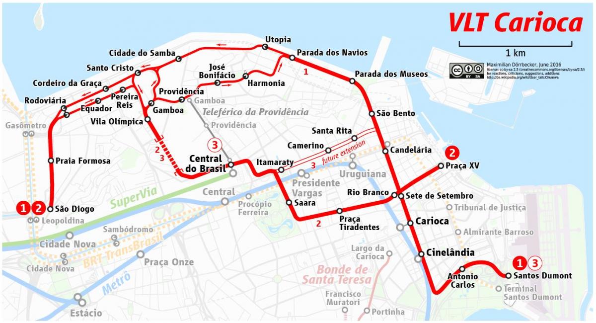 Mapa de VLT Río de Janeiro