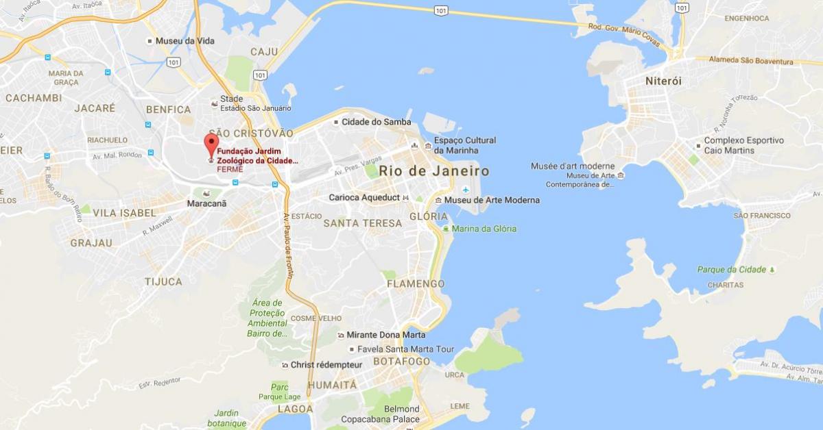 Mapa do Zoo de Río de Janeiro