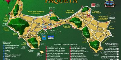 Mapa da Illa de Paquetá
