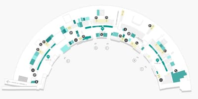 Mapa do aeroporto Galeão Terminal 1 Nivel 1